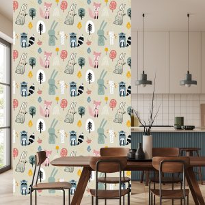 Papier Peint Pour La Chambre Des Enfants Animaux De La Forêt – Image 4