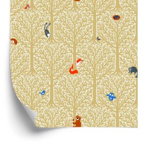 Papier Peint Animaux De La Forêt Parmi Les Arbres – Image 2