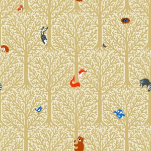 Papier Peint Animaux De La Forêt Parmi Les Arbres – Image 1