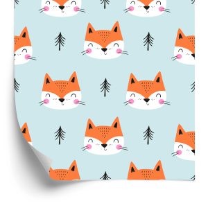 Papier Peint Renards Souriants Parmi Les Arbres – Image 2