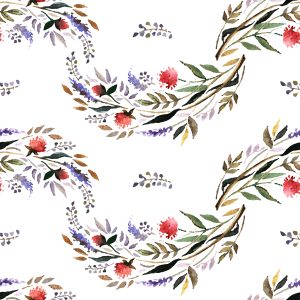 Papier Peint Motif Floral Aquarelle – Image 1