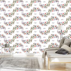 Papier Peint Motif Floral Aquarelle – Image 3