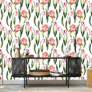 Papier Peint Tulipes En Fleurs Peintes – Image 5