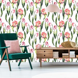 Papier Peint Tulipes En Fleurs Peintes – Image 6