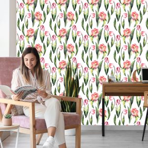 Papier Peint Tulipes En Fleurs Peintes – Image 7