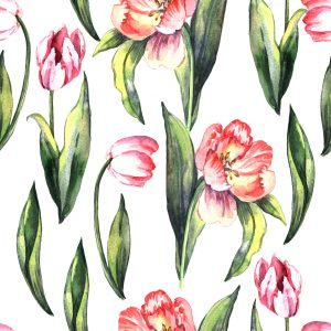 Papier Peint Tulipes En Fleurs Peintes – Image 1