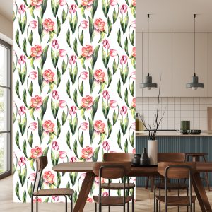 Papier Peint Tulipes En Fleurs Peintes – Image 4