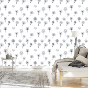 Papier Peint Pissenlit Avec Des Fleurs Des Champs – Image 3