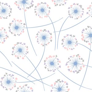 Papier Peint Pissenlit Avec Des Coeurs – Image 1