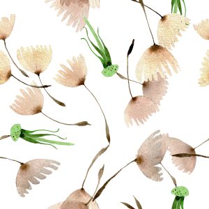 Papier Peint Graines De Pissenlit Peintes À L'aquarelle – Image 1