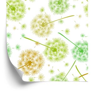 Papier Peint Pissenlits Vert-Jaune – Image 2