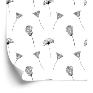 Papier Peint Fleurs Abstraites Et Pissenlits – Image 2