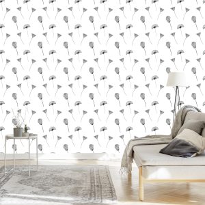 Papier Peint Fleurs Abstraites Et Pissenlits – Image 3