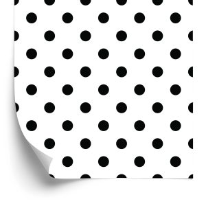 Papier Peint Pois Noirs Classiques Sur Fond Blanc – Image 2