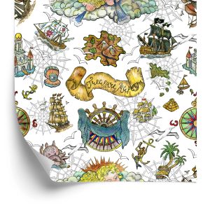 Papier Peint Symboles Pirates – Image 2