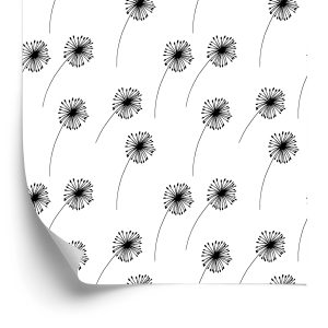 Papier Peint Pissenlits Dessinés Minimalistes – Image 2