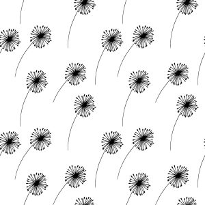 Papier Peint Pissenlits Dessinés Minimalistes – Image 1