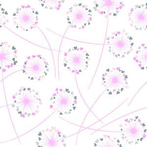 Papier Peint Pissenlits Avec Des Coeurs – Image 1