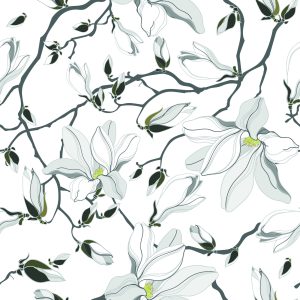Papier Peint Magnolias Blancs – Image 1
