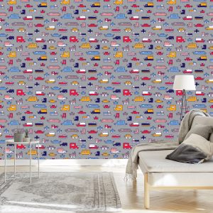 Papier Peint Pour Les Enfants - Voitures Colorées – Image 3