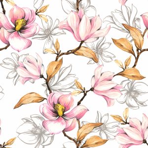Papier Peint Magnolias D'automne – Image 1