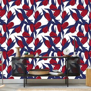 Papier Peint Tulipes Rouges Peintes – Image 5