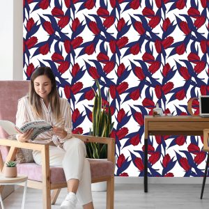 Papier Peint Tulipes Rouges Peintes – Image 7