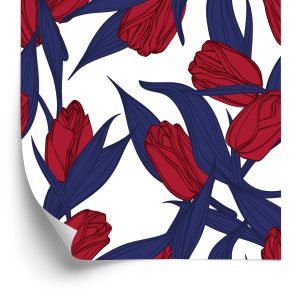 Papier Peint Tulipes Rouges Peintes – Image 2