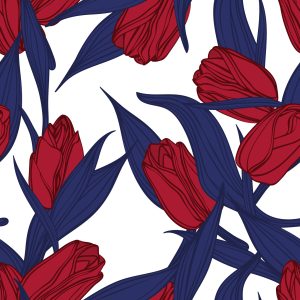 Papier Peint Tulipes Rouges Peintes – Image 1