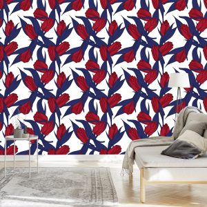 Papier Peint Tulipes Rouges Peintes – Image 3
