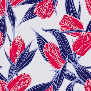 Papier Peint Bouquets De Tulipes Peintes – Image 1
