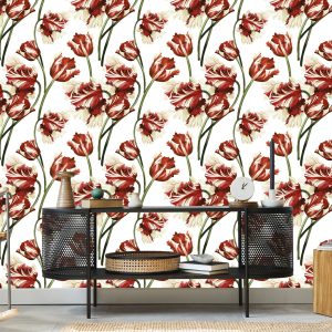 Papier Peint Tulipes Rouges Et Blanches – Image 5