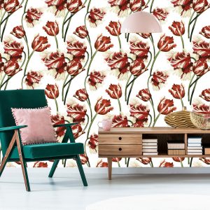 Papier Peint Tulipes Rouges Et Blanches – Image 6
