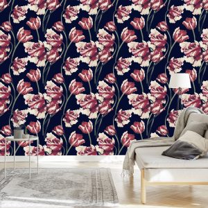 Papier Peint Tulipes Rouges Et Blanches – Image 3