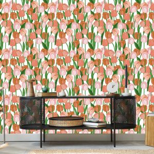 Papier Peint Tulipes De Printemps Dans Un Style Vintage – Image 5