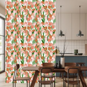 Papier Peint Tulipes De Printemps Dans Un Style Vintage – Image 4