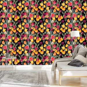 Papier Peint Tulipes Colorées – Image 3