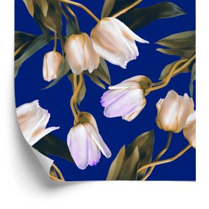 Papier Peint Tulipes Printanières Peintes – Image 2