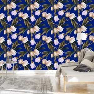 Papier Peint Tulipes Printanières Peintes – Image 3