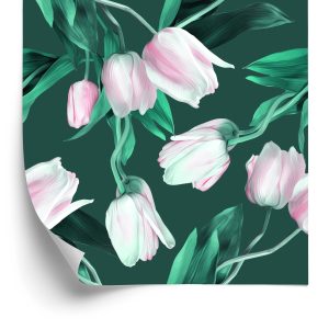 Papier Peint Bouquet De Tulipes Peintes – Image 2