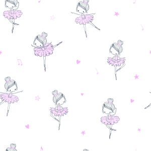 Papier Peint Pour Les Filles, Les Ballerines, Les Coeurs, Les Étoiles – Image 1