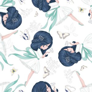 Papier Peint Filles Parmi Les Papillons – Image 1