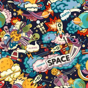 Papier Peint Cosmos Coloré – Image 1