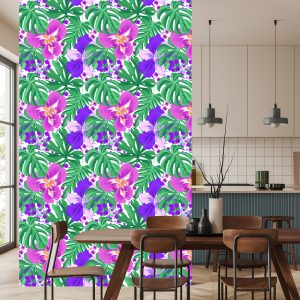 Papier Peint Fleurs Et Feuilles Exotiques – Image 4