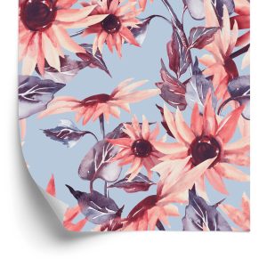 Papier Peint Fleurs De Tournesol Rose – Image 2