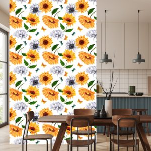 Papier Peint Tournesols Aux Papillons – Image 4