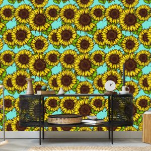 Papier Peint Bouquet De Tournesol Rétro – Image 5