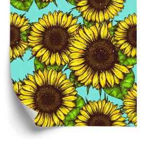 Papier Peint Bouquet De Tournesol Rétro – Image 2