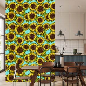 Papier Peint Bouquet De Tournesol Rétro – Image 4