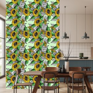 Papier Peint Tournesols Avec Des Plantes – Image 4